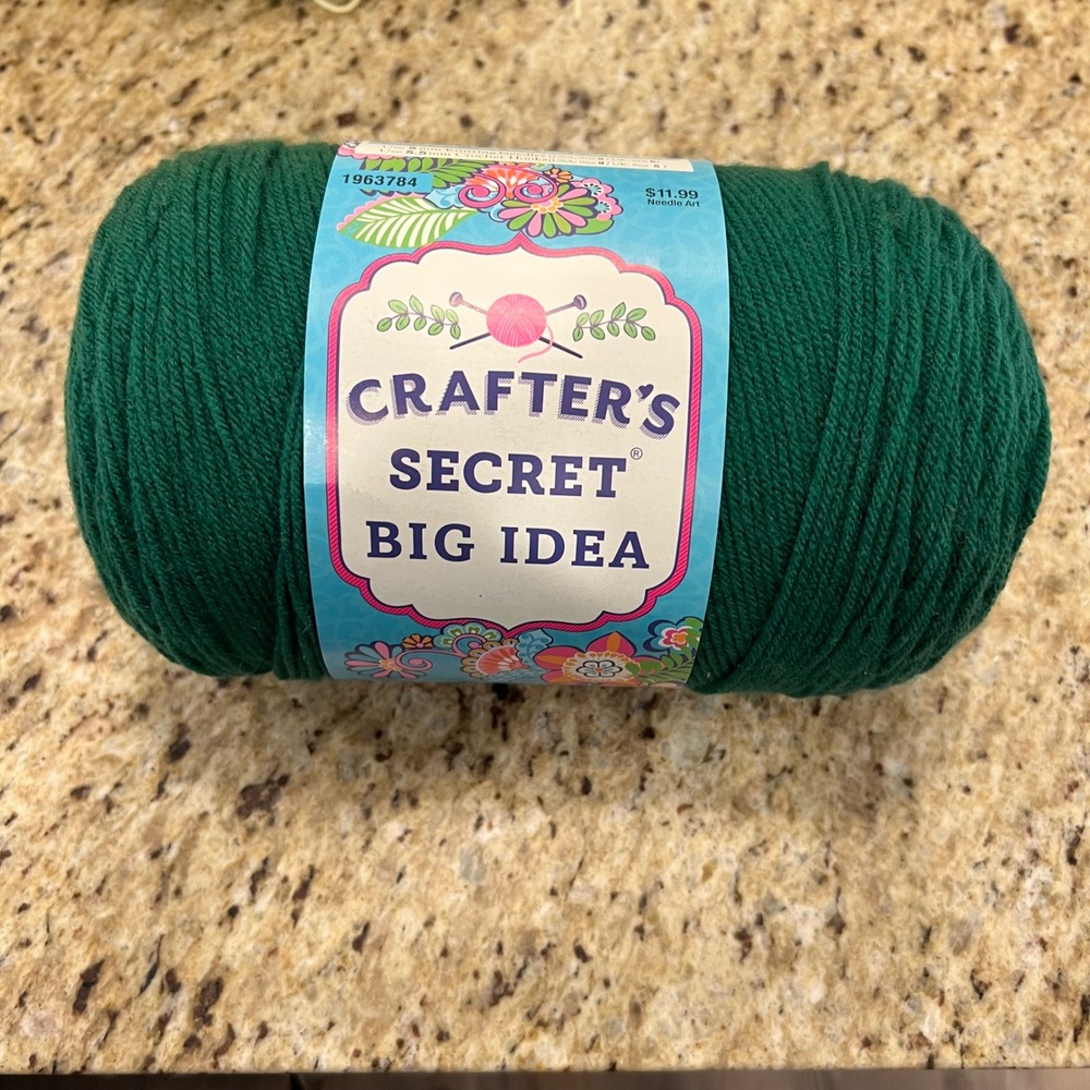 Crafter's Secret Big Idea Yarn 16oz 810yd 100% Acrylic Green I'm Jealous 31